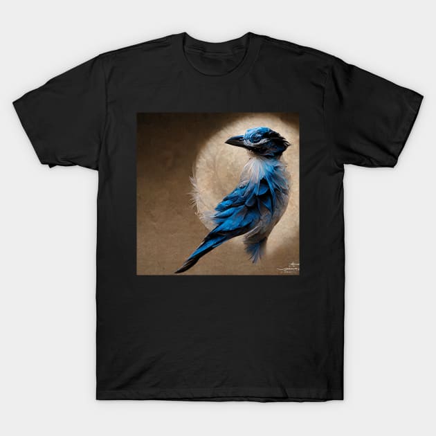 Ethereal blue jay bird T-Shirt by Riverside-Moon